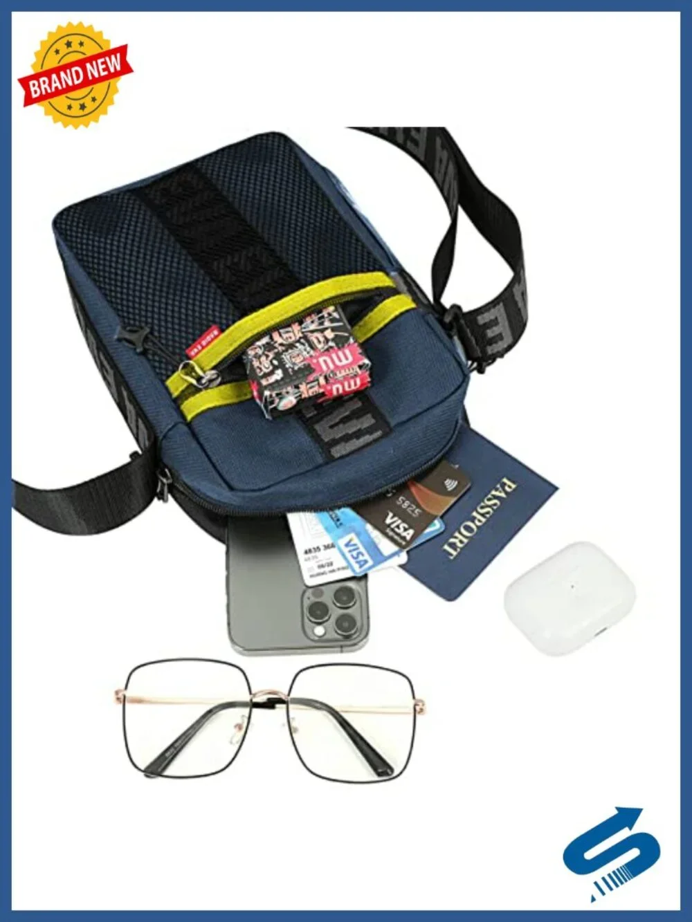 EVA Anime Crossbody Shoulder Bag Adjustable Strap Polyester
